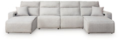 Modmax II Stone 4-Piece Reclining Sectional with Double Chaise - Ornate Home