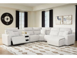 Modmax II Stone 6-Piece Reclining Sectional w/ Chaise and Audio Console (Online Special Price) - Ornate Home
