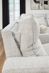 Modmax II Stone 6-Piece Reclining Sectional with Chaise and Audio Console - Ornate Home