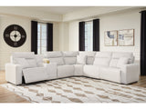 Modmax II Stone 6-Piece Reclining Sectional with Console (Online Special Price) - Ornate Home