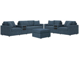 Modmax Ink 4-Piece Sectional Sofa, 3-Piece Sectional Loveseat and Ottoman - 92121U25 (Online Special Price) - Ornate Home