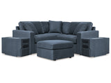 Modmax Ink 5-Piece Sectional with Audio Console and Ottoman (Online Special Price) - Ornate Home
