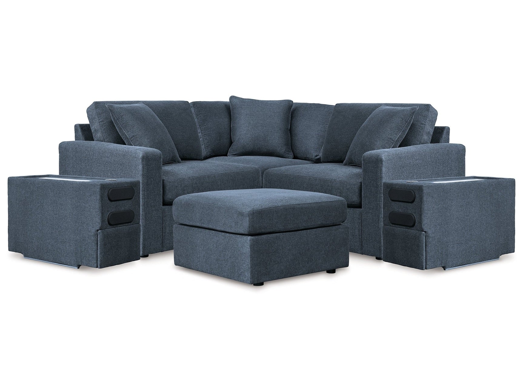 Modmax Ink 5-Piece Sectional with Audio Console and Ottoman (Online Special Price) - Ornate Home