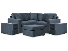 Modmax Ink 5-Piece Sectional with Audio Console and Ottoman - Ornate Home
