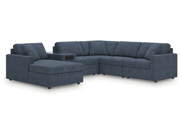 Modmax Ink 6-Piece Sectional with Audio System and Chaise - Ornate Home