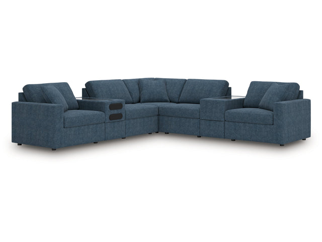 Modmax Ink 7-Piece Balanced Sectional with Audio and Storage Consoles - Ornate Home