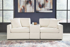 Modmax Oyster 3-Piece Sectional Sofa, 2-Piece Sectional Loveseat, Console and Swivel Glider Recliner - Ornate Home