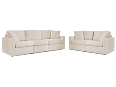 Modmax Oyster 3-Piece Sectional Sofa and 2-Piece Sectional Loveseat - Ornate Home