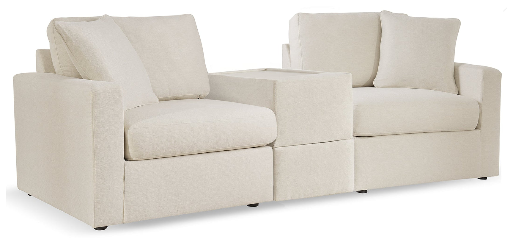 Modmax Oyster 3-Piece Sectional Sofa and 2-Piece Sectional Loveseat w/ Console (Online Special Price) - Ornate Home