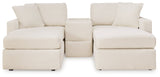 Modmax Oyster 3-Piece Sectional Sofa and 2-Piece Sectional Loveseat w/ Console - Ornate Home