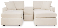 Modmax Oyster 3-Piece Sectional Sofa and 2-Piece Sectional Loveseat w/ Console - Ornate Home