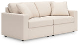Modmax Oyster 3-Piece Sectional Sofa and 2-Piece Sectional Loveseat w/ Console - Ornate Home