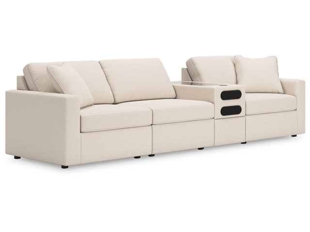 Modmax Oyster 4-Piece Sectional incl. Storage Console w/ Audio System (Online Special Price) - Ornate Home