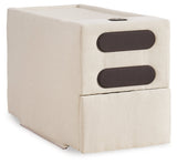 Modmax Oyster 4-Piece Sectional incl. Storage Console w/ Audio System and Ottoman - Ornate Home