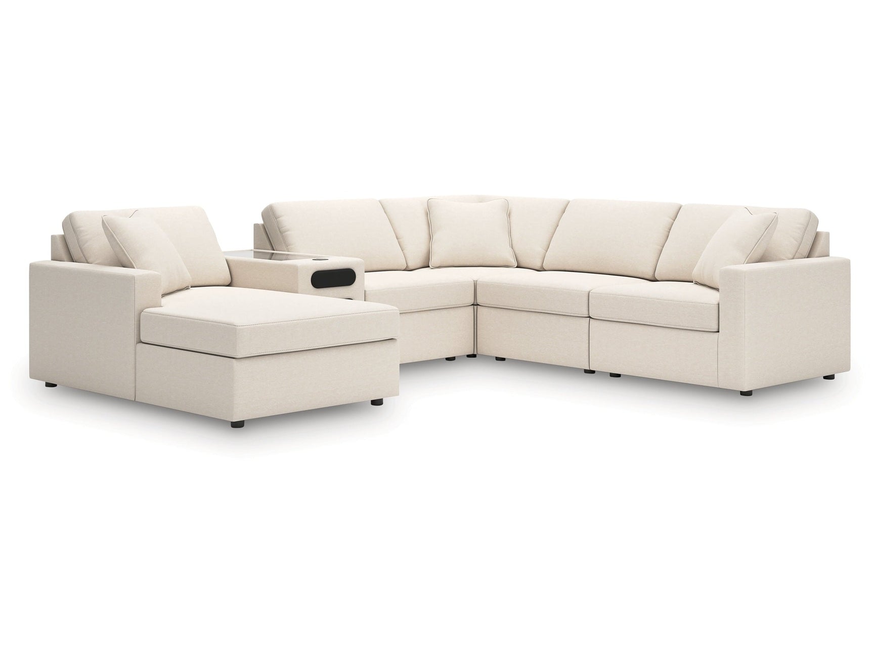 Modmax Oyster 6-Piece Sectional with Audio System and Chaise (Online Special Price) - Ornate Home