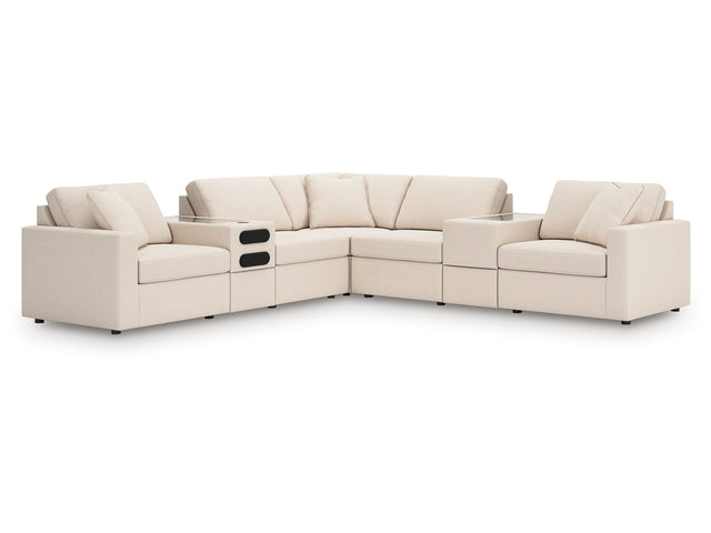 Modmax Oyster 7-Piece Balanced Sectional with Audio and Storage Consoles (Online Special Price) - Ornate Home