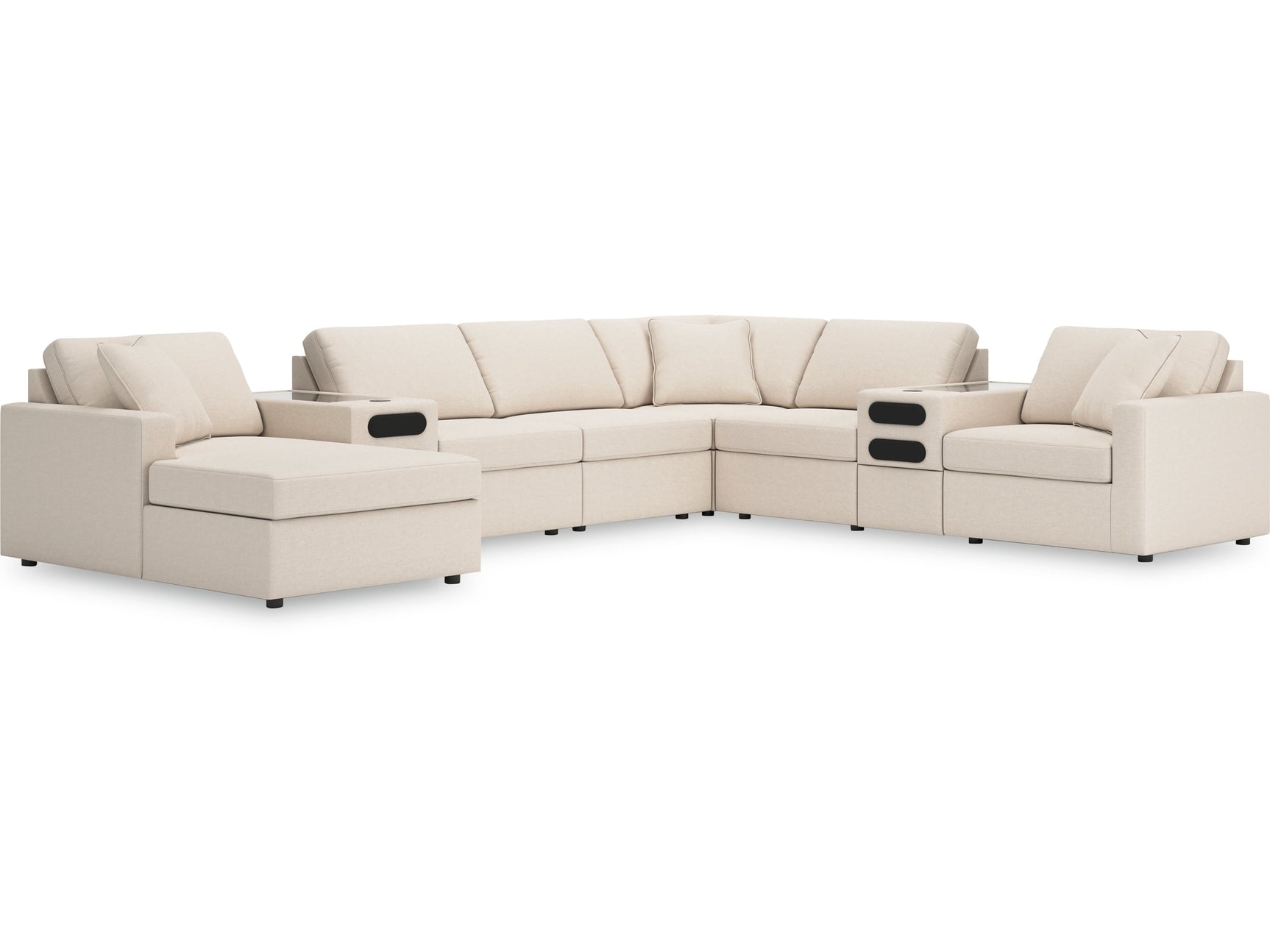 Modmax Oyster 8-Piece Sectional w/Audio System & Chaise - Ornate Home