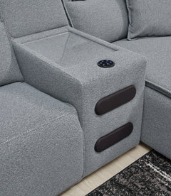 Modmax Salt and Pepper 3-Piece Power Reclining Sectional - Ornate Home