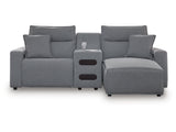 Modmax Salt and Pepper 3-Piece Power Reclining Sectional with Chaise (Online Special Price) - Ornate Home