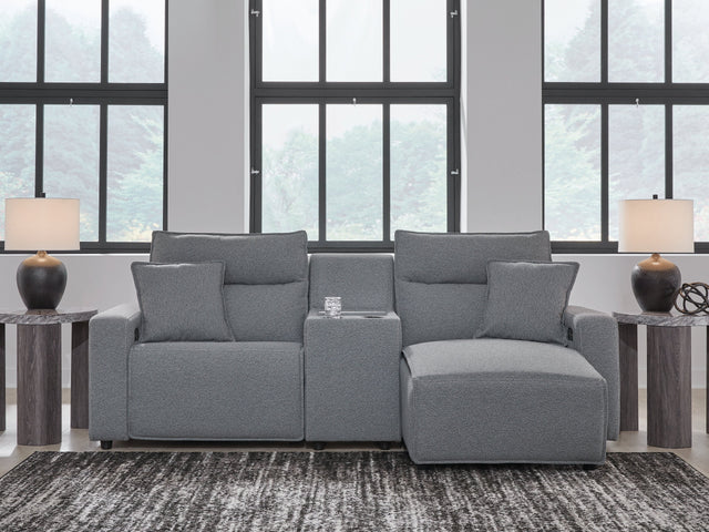 Modmax Salt and Pepper 3-Piece Power Reclining Sectional with Chaise (Online Special Price) - Ornate Home