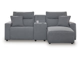 Modmax Salt and Pepper 3-Piece Power Reclining Sectional with Chaise (Online Special Price) - Ornate Home