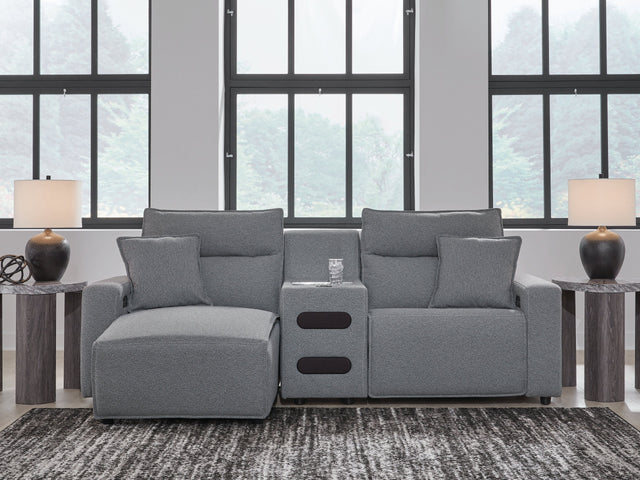 Modmax Salt and Pepper 3-Piece Power Reclining Sectional with Chaise (Online Special Price) - Ornate Home