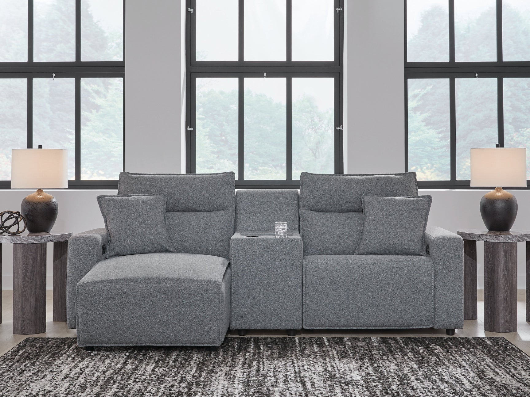 Modmax Salt and Pepper 3-Piece Power Reclining Sectional with Chaise (Online Special Price) - Ornate Home
