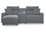 Modmax Salt and Pepper 3-Piece Power Reclining Sectional with Chaise (Online Special Price) - Ornate Home