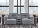 Modmax Salt and Pepper 3-Piece Power Reclining Sectional with Chaise (Online Special Price) - Ornate Home