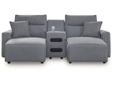 Modmax Salt and Pepper 3-Piece Power Reclining Sectional with Chaise (Online Special Price) - Ornate Home
