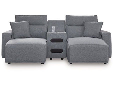 Modmax Salt and Pepper 3-Piece Power Reclining Sectional with Chaise - Ornate Home