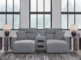 Modmax Salt and Pepper 3-Piece Power Reclining Sectional with Chaise - Ornate Home