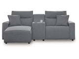 Modmax Salt and Pepper 3-Piece Power Reclining Sectional with Chaise - Ornate Home