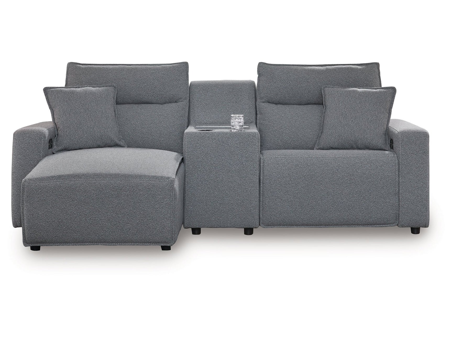 Modmax Salt and Pepper 3-Piece Power Reclining Sectional with Chaise - Ornate Home