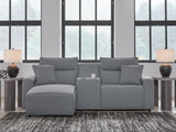 Modmax Salt and Pepper 3-Piece Power Reclining Sectional with Chaise - Ornate Home