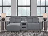 Modmax Salt and Pepper 3-Piece Power Reclining Sectional with Chaise - Ornate Home