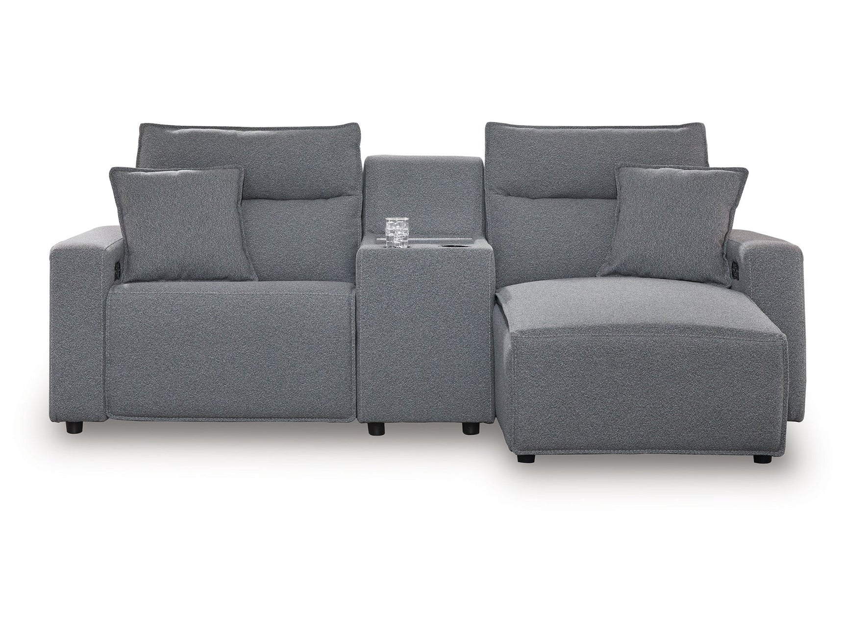 Modmax Salt and Pepper 3-Piece Power Reclining Sectional with Chaise - Ornate Home