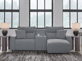 Modmax Salt and Pepper 3-Piece Power Reclining Sectional with Chaise - Ornate Home