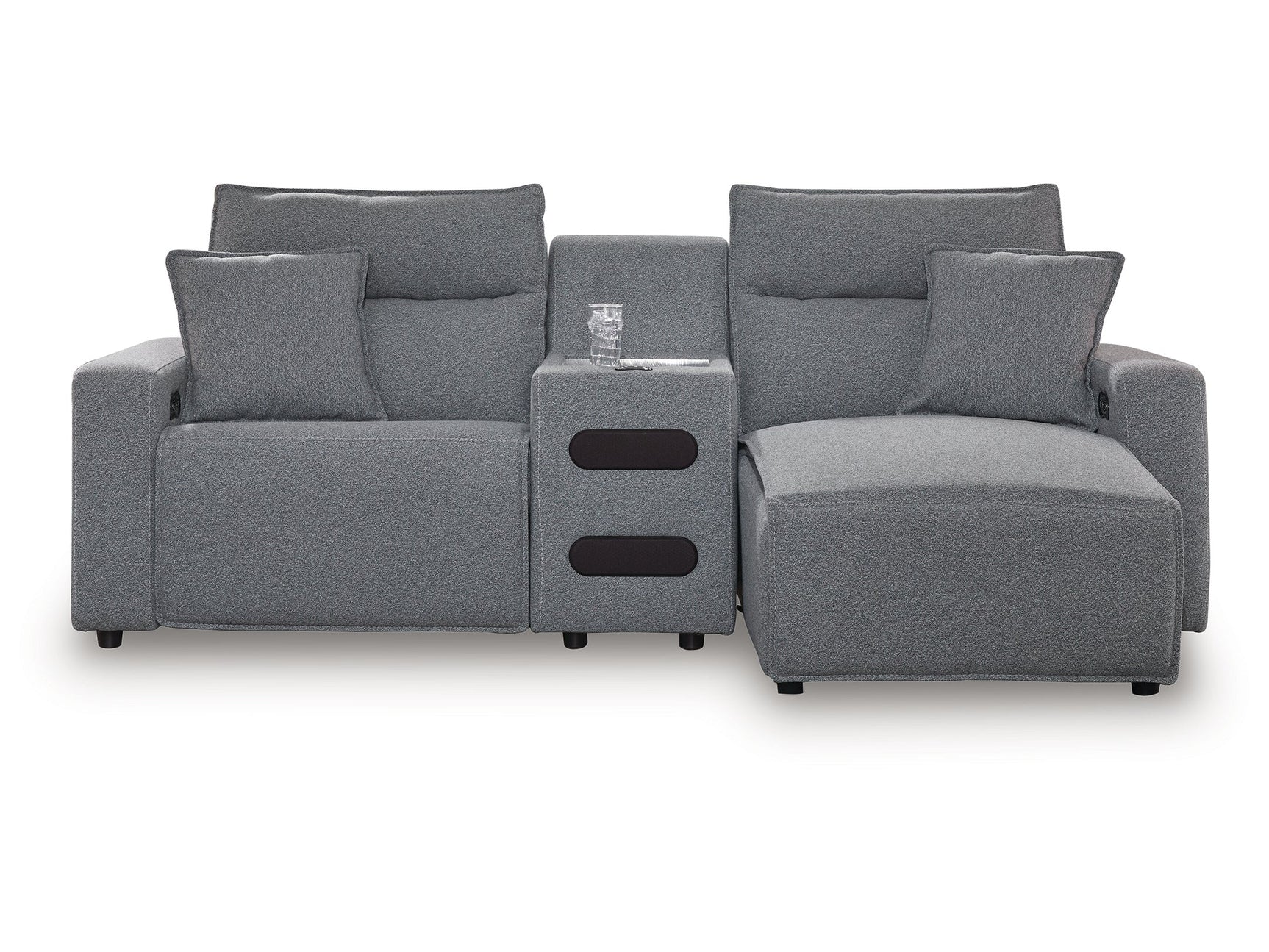 Modmax Salt and Pepper 3-Piece Power Reclining Sectional with Chaise - Ornate Home