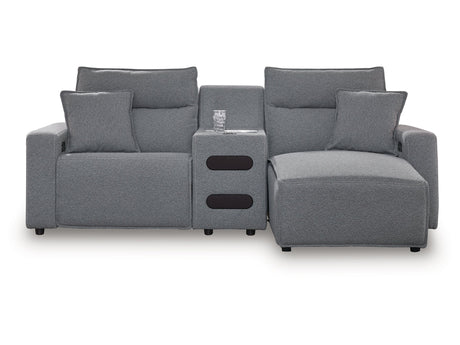 Modmax Salt and Pepper 3-Piece Power Reclining Sectional with Chaise - Ornate Home