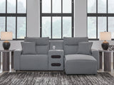 Modmax Salt and Pepper 3-Piece Power Reclining Sectional with Chaise - Ornate Home