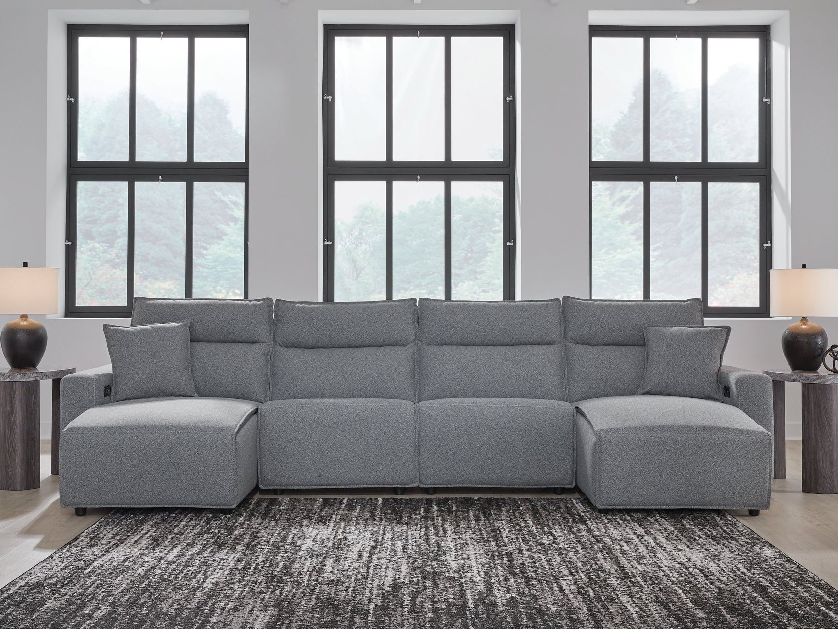 Modmax Salt and Pepper 4-Piece Power Reclining Sectional with Chaise (Online Special Price) - Ornate Home