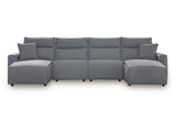 Modmax Salt and Pepper 4-Piece Power Reclining Sectional with Chaise (Online Special Price) - Ornate Home