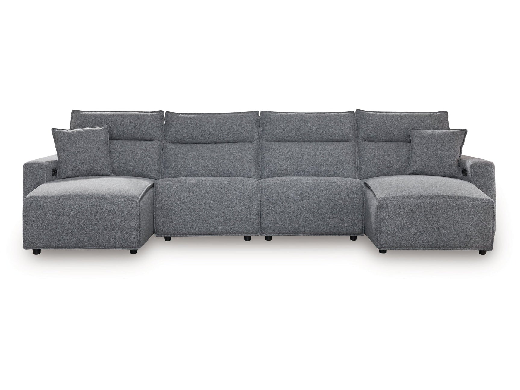 Modmax Salt and Pepper 4-Piece Power Reclining Sectional with Chaise (Online Special Price) - Ornate Home