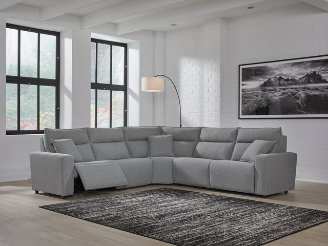 Modmax Salt and Pepper 5-Piece Power Reclining Sectional (Online Special Price) - Ornate Home
