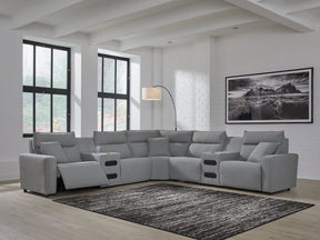 Modmax Salt and Pepper 5-Piece Power Reclining Sectional (Online Special Price) - Ornate Home