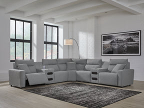 Modmax Salt and Pepper 5-Piece Power Reclining Sectional - Ornate Home