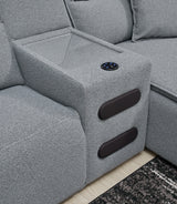 Modmax Salt and Pepper 5-Piece Power Reclining Sectional - Ornate Home