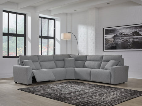 Modmax Salt and Pepper 5-Piece Power Reclining Sectional - Ornate Home