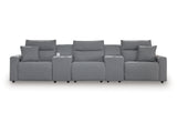 Modmax Salt and Pepper 5-Piece Power Reclining Sectional - Ornate Home